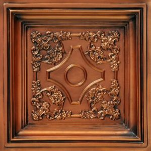 British Sterling - Faux Tin - Coffered Drop Ceiling Tile 24 in x 24 in - #DCT 03