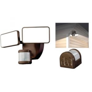 Heath/Zenith HZ-5867-BZ Motion Activated LED Security Light, Bronze Finish ~ Approx 11" W x 6.2" D x 7.2" H