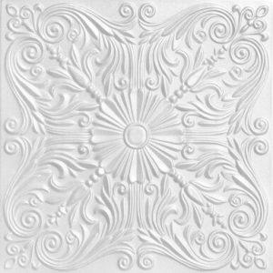 Spanish Silver Styrofoam Ceiling Tile 20 in x 20 in - #R139