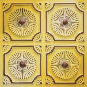 Whirligigs - Faux Tin Ceiling Tile - Glue up - 24 in x 24 in - #106
