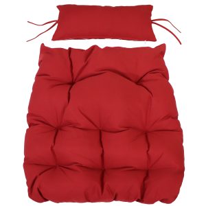 Sunnydaze 2-Piece Replacement Cushion Set for Phoebe Hanging Lounge Chair - Red