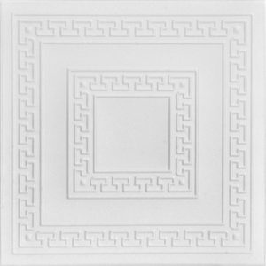 Greek Key Glue-up Styrofoam Ceiling Tile 20 in x 20 in - #R 21 - (Pack of 96)