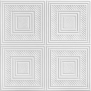 Nested Squares Glue-up Styrofoam Ceiling Tile 20 in x 20 in - #R11 - (Pack of 96)