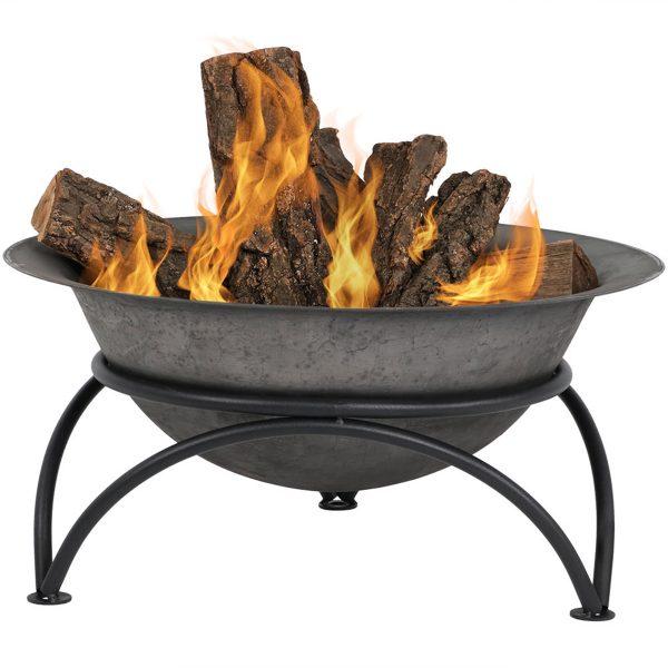 Sunnydaze Dark Gray Wood Burning Cast Iron Fire Pit Bowl - 24-Inch