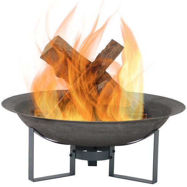 Sunnydaze Modern Rustic Cast Iron Fire Pit Bowl with Stand - 24-Inch