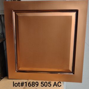 LOT # 1689 #505 24x24 (100 SQ FT) 25 PCS Antique Copper Glue up / Drop In PVC