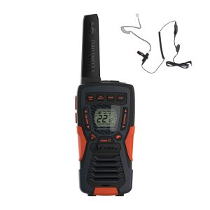 Cobra CXT1095 Emergency Two-Way Radios (1-Pack) IP67 Certified Waterproof Walkie Talkies / Up to 40 Mile Range / 22 Channels and NOAA Weather Channels / UHF/FM Ultra-Clear Reception With Surveillance Headset